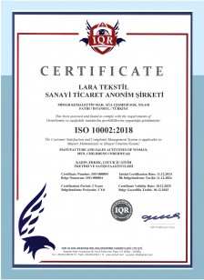 ISO: 10002:2018 : сертификат соответствия