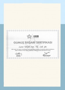 IHKIB Gümüş Başarı Belgesi	